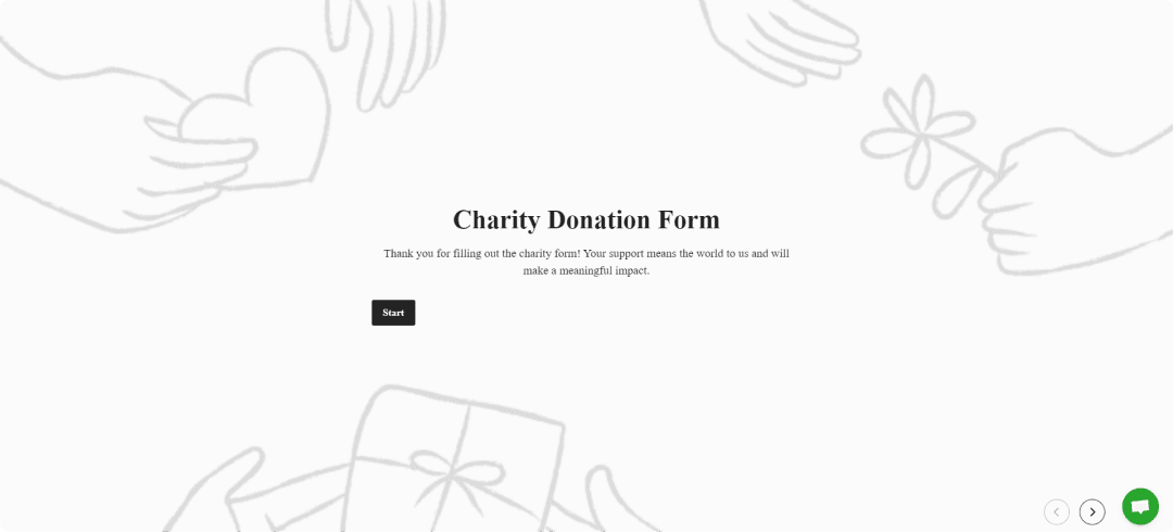 a screenshot of formester's donation form template