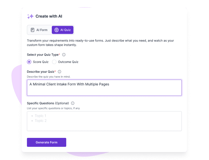 ai form builder ui