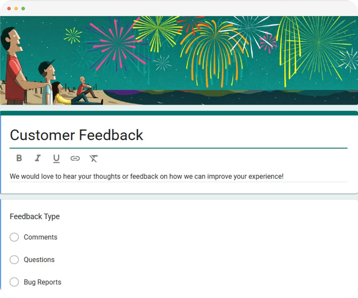 a screenshot of google forms