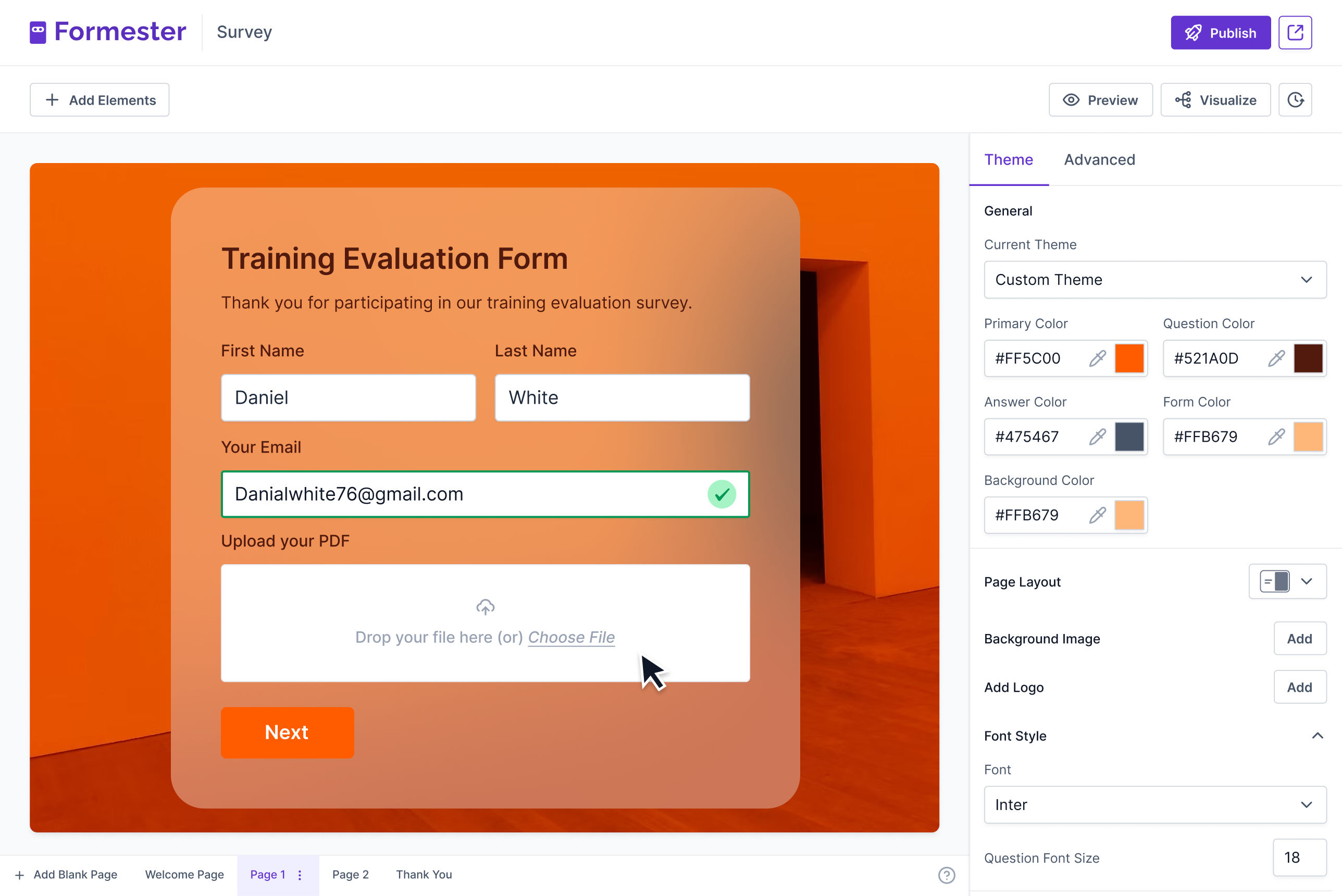 Forms screenshot